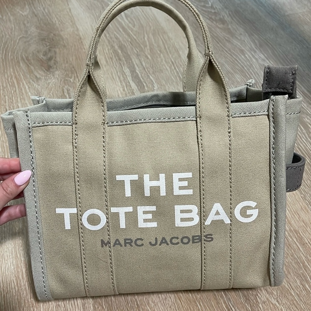 Marc Jacobs Tan Canvas Tote Bag